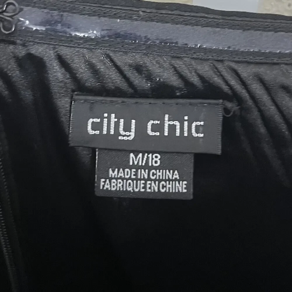 City Chic Sexy Tux Jumpsuit Womens Plus Size 18 Off The Shoulder Black Menswear - Picture 6 of 7